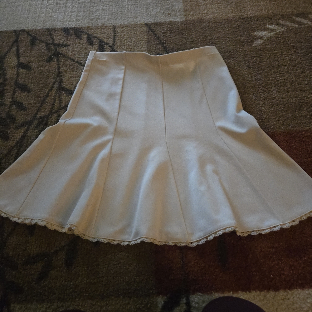 Express Cream A-Line Skirt - Sz - Xs